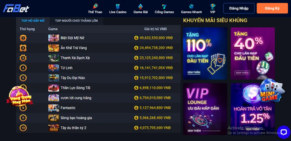 Thưởng Nạp Lần Đầu Hấp Dẫn tại 28win